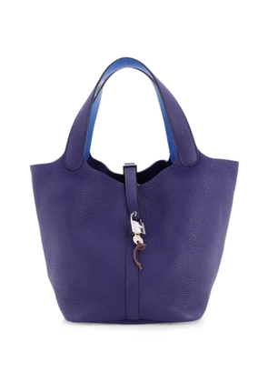 Hermès Pre-Owned Eclat Picotin Lock Bag Clemence MM bucket bag - Blue