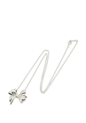 Tiffany & Co Eyewear 2010s ribbon-pendant necklace - Silver