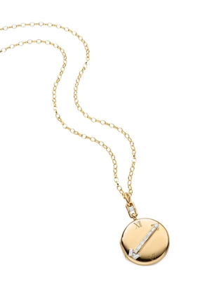 MONICA RICH KOSANN diamond arrow locket necklace - Gold