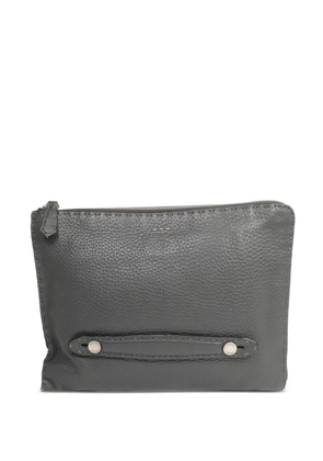 Fendi Pre-Owned Selleria leather clutch bag - Grey
