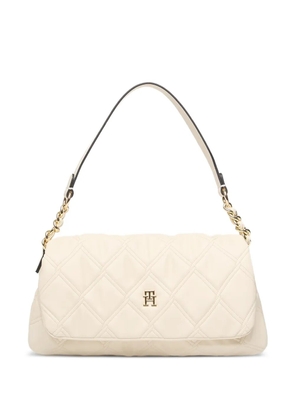 Tommy Hilfiger quilted-finish logo-plaque shoulder bag - Neutrals