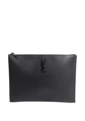 Saint Laurent Pre-Owned logo-detail clutch bag - Black