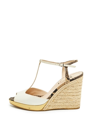 Fendi Pre-Owned Elodie wedge sandals - Neutrals