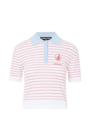 Iceberg striped short-sleeve slim-fit polo shirt - White