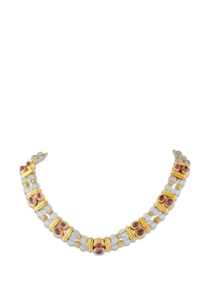 Boucheron Pre-Owned rock crystal and tourmaline necklace - Gold