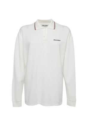 Miu Miu Pre-Owned long-sleeved polo shirt - White