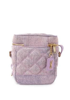 Saint Laurent Pre-Owned 1980s Paris quilted vanity shoulder bag - Purple