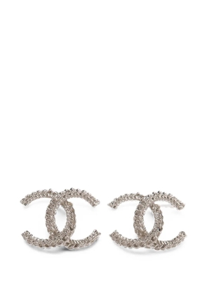 CHANEL Pre-Owned rope-effect earrings - Silver