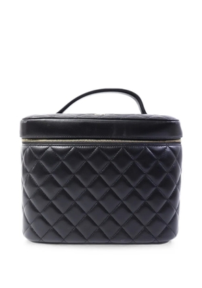 CHANEL Pre-Owned large Vanity Case Diamond-quilted tote bag - Black
