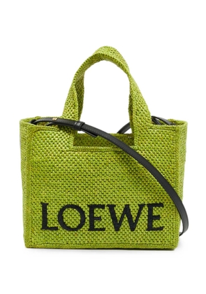 Loewe Pre-Owned small raffia tote bag - Green