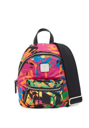 MCM Pre-Owned Stark Cubic camouflage crossbody bag - Pink