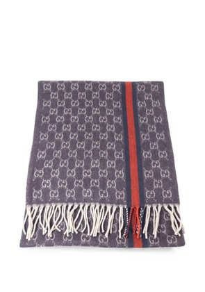 Gucci Pre-Owned monogram-pattern scarf - Grey
