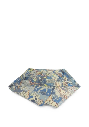 Hermès Pre-Owned graphic-print scarf - Blue