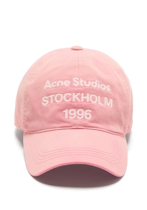 Acne Studios logo-embroidered baseball cap - Pink
