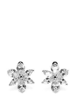 Carolina Herrera Vintage Jasmine crystal-embellished stud earrings - Silver