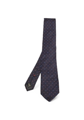 Moschino Pre-Owned monogram polka-dot tie - Blue