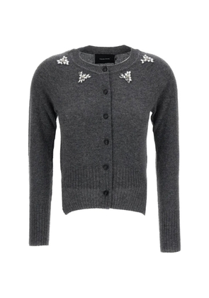 Simone Rocha faux-pearl crystal-embellished cardigan - Grey