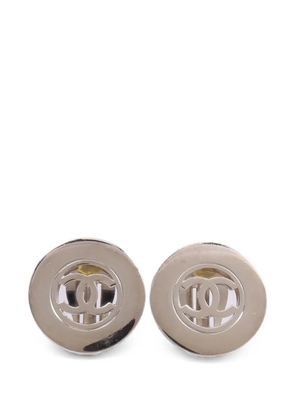 CHANEL Pre-Owned CC turn-lock earrings - Silver