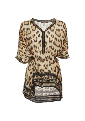 Roberto Cavalli Vintage leopard-print Kaftan blouse - Neutrals