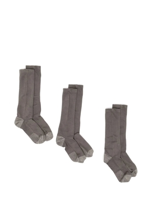 Boris Bidjan Saberi ribbed-knit socks (pack of three) - Grey