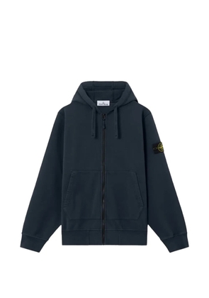 Stone Island zip-up cotton hoodie - Blue