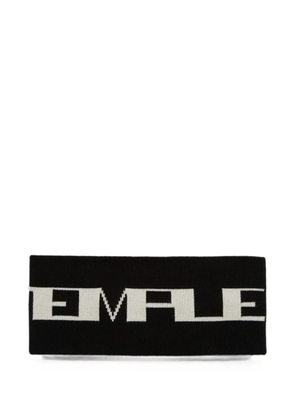 Rick Owens logo-intarsia headband - Black