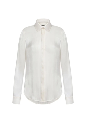 DONDUP satin-finish concealed-fastening shirt - Neutrals