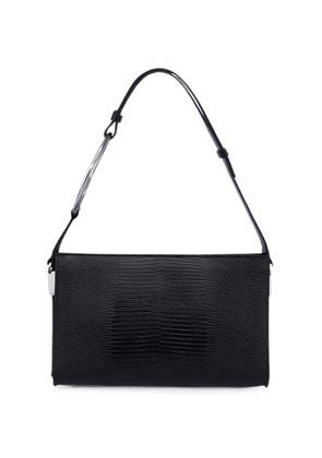 DONDUP lizard-effect ring-detail clutch bag - Black