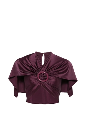 Rabanne ring-embellishment top - Purple