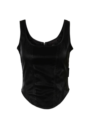 Off-White zip-up corset top - Black