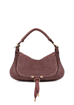 Chloé small Marcie suede tote bag - Brown