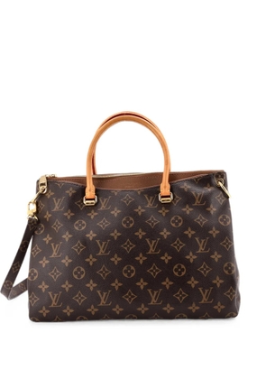 Louis Vuitton Pre-Owned Pallas Tote Monogram Canvas with Leather shoulder bag - Brown