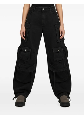 The Attico multi-pocket cargo jeans - Black