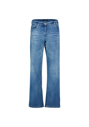 Betty Barclay faded-effect crystal-embellished jeans - Blue