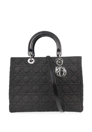 Christian Dior Pre-Owned 2000 large Lady Dior tote bag - Black