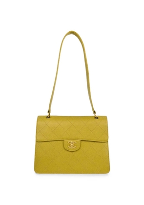CHANEL Pre-Owned 1998 diamond-quilting tote bag - Yellow