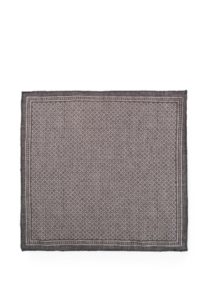 Eleventy patterned pocket square - Grey
