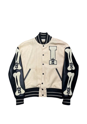 KAPITAL I-Five bone-patch varsity jacket - Neutrals