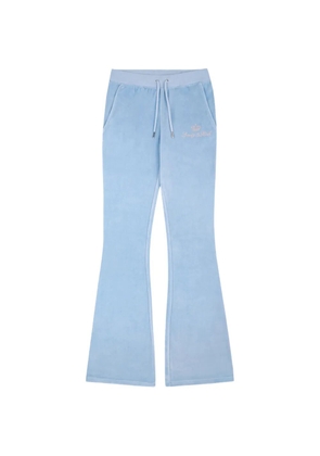Juicy Couture x S&R crystal-embellished flared trousers - Blue