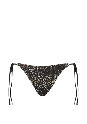 Leslie Amon Scorpio sequin-embellished bikini bottoms - Black