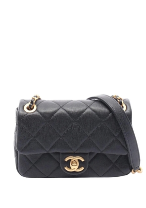 CHANEL Pre-Owned 2021-2026 Mini CC Quilted Caviar Single Flap crossbody bag - Black