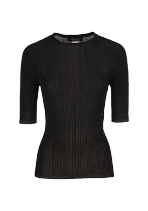 Fabiana Filippi ribbed-knit T-shirt - Blue