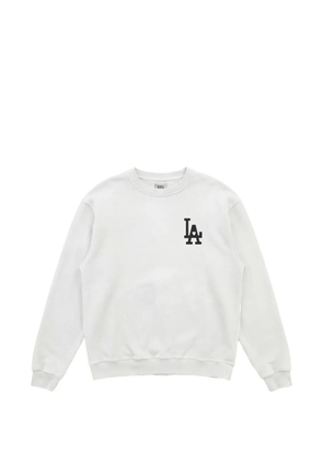 Htc Los Angeles logo-print distressed sweater - White
