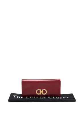 Ferragamo Pre-Owned Double-Gancio-plaque continental wallet - Red
