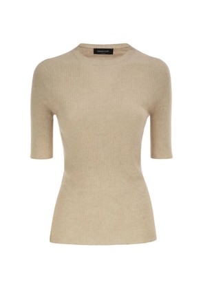 Fabiana Filippi ribbed-knit T-shirt - Neutrals