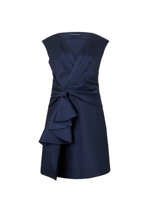 Alberta Ferretti draped ruffled mini dress - Blue