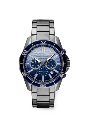 Armani Exchange round-case 44mm watch - Blue
