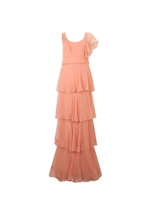 Alberta Ferretti ruffled maxi dress - Pink