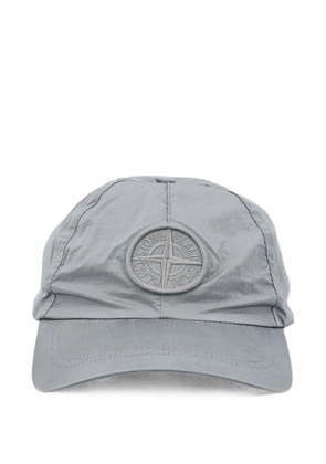 Stone Island logo-patch cap - Grey