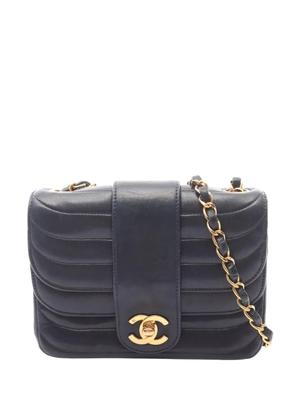 CHANEL Pre-Owned 1991-1994 Mini Lambskin Mademoiselle Chain Flap shoulder bag - Blue